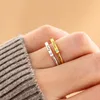 Полосы колец индивидуальное название кольцо персонализированное название эмамель кольцо ручной ювелирной ювелирной ювелирной невесты подарка на день Валентина 230711