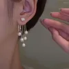 Boucles d'oreilles pendantes corée mode délicate plusieurs perles boule goutte pour les femmes cristal boucle d'oreille déclaration fête bijoux Pendientes Mujer