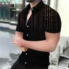 Camisas casuais masculinas de rua de alta qualidade camiseta de manga curta impressão 3D listrada streamer top esportivo tamanho grande 5xl-XST-shirt
