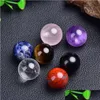 Pierre 20Mm Naturel Perles En Vrac Ornements Améthyste Rose Quartz Turquoise Agate 7Chakra Diy Boule Ronde Non Poreuse Yoga Guides De Guérison Dhuwo