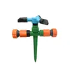 Watering Equipments Adjustable 3-Arm Rotating Sprinkler Nozzle For 1/2" 3/4" Hose Garden Agriculture Grass Lawn Irrigation 1 Pc