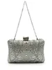 Evening Bags DG PEAFOWL Frame Women Formal Sliver Beaded Evening Purses and Handbags Bridal Sequins Clutch Bag Cocktail Party Bag Evening bag 230710