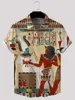 Mannen Casual Shirts Zomer Hawaiiaanse Maya Cultuur Korte Mouw Mannelijke Bedrukte Kleding Big Size Oversize Sociale Tops Arrivals 230710
