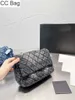 10A CC Bag Новая популярная сумка на плечах дизайнер с поперечным купанием для джинсовой лопашки для лопатки кошелек печатные стеганые стеганые вышива