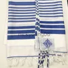 Sjalar över storlek 180*130Cm Halsduk Kvinnor Män Talit Bönsjal Messiansk Tallit för Christian Je Bönscarfar Bomull Pashmina x0711