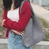 Avondtassen 23 Kleuren Geweven veganistische lederen tas Grote capaciteit Hobo Schouder Dames Tote Dedigner Shopper Reizen Strand Handtassen Portemonnees 230711