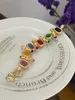 Chain Brass Statement Chunky Colorful Retro Beads Bracelet Women Jewelry Designer T Show Runway Gown Rare INS Japan Korean Trendy 230710
