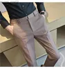 Men's Pants Men's boutique ultra-thin set men's formal clothing set men's British style belt decoration business casual set pants 36 Z230713