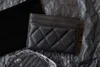 10A spiegel kwaliteit holle pailletten letter rhomboid Caviar portemonnee dame klassieke kaart tas luxe designer tas
