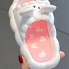 Slipper Sommer Kinder 3D-Kaninchen Hausschuhe Niedliche Cartoon Hausschuhe Atmungsaktiv Rutschfest Home Badezimmer Weiche Hausschuhe Kinder für Mädchen 230710