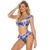 Falbala fission costume da bagno bikini sexy stampato