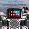 5 tums bärbar motorcykel Carplay IPX7 vattentät bildskärm för trådlös Carplay GPS-navigering Moto-skärm Android Auto Car Play Video