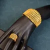 Braccialetto in rame con placcatura in oro con fiore incastonato per le donne Dubai Nigeria Gioielli etiopi Regali Bracciale da sposa etnico 230710