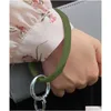 Key Rings Ups 18 Colors Favor Sile Keychain Bangle Bracelets Keyring Shaped Wristlet Bracelet Circle Charm Ring Holder Drop Delivery Dhtus