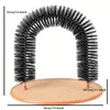 Arco para gatos Auto-aparador Escova de cabelo para gatos Aparador e massageador para gatos Brinquedo para o noivo Arranhador para animais de estimação Brinquedos para pentear a pele