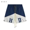 RH Shorts für Herren, kurze Designer-Shorts für Herren, Sommer-Shorts, modische, aktive Strandhose, hochwertige Streetwear, rot, blau, schwarz, lila, Hose für Herren, kurze Designer-Shorts für Herren, Größe: S-XL