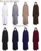 Scialli Full Cover Abito da preghiera per donne musulmane Niquab Sciarpa lunga Khimar Hijab Islam Grandi vestiti sopra la testa Jilbab Ramadan Arab Middle East x0711