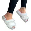 Oak Bling Women039S Plush Slids Slides For Woman Rhinestones Outdoor Flat Women Platform Sandaler Casual Shoes Plus Size5388819