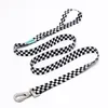 Halsbanden Nylon Leash Check Print Met 360 Roestvrij Draaibare Zware Metalen Haak Voor Middelgrote En Grote Rassen Pooch Trekkabel