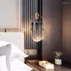 Pendant Lamps Single Head Glass Lights Bar Coffee Shop Bedside Bedroom Light Fixtures Home Decor Hanging Lamp Dinning Room