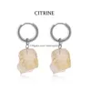 Dangle Lustre Cristal Naturel Pierre Brute Irregar Ore Boucles D'oreilles Énergie Guérison Gemme Améthyste Quartz Femmes Bijoux Drop Deliv Dh217