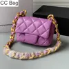 10A CC Bolsa Top Real Lambskin Leather Classic Mini Flap Quilted Bags Thich Gold Matelasse Chain Turn Loack Shoulder Underarm bag Bolsas Atacado