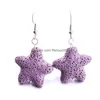 Dangle Chandelier 11Colors Starfish Lava Stone Earrings Diy Aromatherapy Essential Oil Diffuser Earings Jewelry For Women Drop Deli Dhnyk