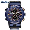 Relógios de pulso SMAEL Relógios masculinos à prova d'água LED Relógios digitais Cronômetro Relógio de mostrador grande para homem 8038 Relogio Masculino Sport Quartzo