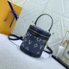 Projektanci torby na wiadra Crossbody Monogramy Odwrotne płótno skórzane torebki torebki w kształcie lufy krzyżowe uchwyt na ramię w torbie Mini torby