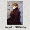 Handgeschilderde Canvas Art Portret van Mery Laurent in een bruine vacht Cape Edouard Manet Schilderijen Figuratieve Vrouw Kunstwerk Home Decor