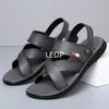 Sandals Sandals for Man Fashion Outdoor Korean Genuine Leather Indoor House Platform Male Beach Shoes Casual Men Sandals In Summer 230710