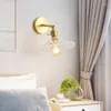 Lampade da parete Nordic Modern Glass Lamp Specchio da bagno accanto a American Light Sconce (con sorgente)