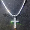 Hängselhalsband Shinning Diamond Stone Crucifix Cross Pendants Halsband Rostfritt stål smycken Platinum Platerade män Kvinnor Älskar gåva smycken halsband x0711 x0