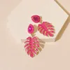 Stud Vintage Fashion Metal Flower Drop Earrings for Women Geometric Long Big Crystal Dangle Earring Grils Stainless Steal Ear Jewelry 230710