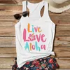 Women's Tanks Aloha Tank Top Women Hawaii Trip Shirt Vacation White Summer Sexy Gothic Clothes