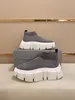 Lyxmärke Plattform Herrklänning Sock Sneakers Walk Shoes Slip On Andningshöjd Ökande storlek 38-46