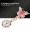 Relógios de pulso borboleta relógios pendurados femininos digitais relógios infantis distintivo