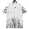 Zomer Heren Casual Shirts Mode Vintage Ademend Strand Shirt Hawaii Stijlen Designer 3D Bloemen Letter Print Shirt met korte mouwen