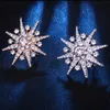 Factory Direct Sale Crystal Rhinestones Starburst Brooch Pins Accessories Men's Suit Snowflake Brooch