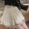 Jupes Blanc Dentelle Mini Femmes Kawaii D'été Fairycore Vêtements Jupe Courte Vêtements De Mode Coréenne Plissée Ski 230710