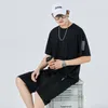 Men's Tracksuits Summer Tracksuit For Men Casual Outfits Sports Sets Solid Loose Short Sleeve Shorts Mens 2 Piece Sportswear Plus Size L-8XL