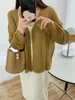 Femmes tricots à manches longues mince évider tricot Cardigan haut 2023 été femme solide col en V Semi transparent pull ample grande taille