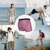 Caleçon Rose Rayures Crâne Motif Alien UFO Breathbale Culotte Sous-Vêtements Masculins Ventiler Shorts Boxer Briefs