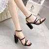 Sandalen Zomer Vrouwen Hoge Hakken 2023 Witte Vierkante Teen Dunne Riem Vrouwen Plus Size 43 Elegante Chunky Hak Vrouwelijke sandalias