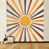 Tapisseries décor à la maison Vintage soleil tapisserie rétro arc-en-ciel roche Art abstrait tapisserie Moda 230x180 cm