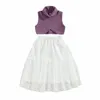 Robes de fille Sweet Summer Stripe Col haut Débardeur Toddler 4t 9 Mois Automne Robe Midsummer Flower Teen Girls