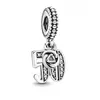 Argent Fit Pandora Charm Bracelet Européen Sier Charms Perles Nombre Âge 18Th Diy21Th 30Th Anniversaire 50 Pendentif Diy Serpent Chaîne Pour Wo Dheni