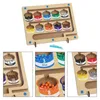 Giocattoli di intelligenza Numero di colore magnetico in legno Labirinto con 55 perline Baby Montessori Giocattoli educativi per bambini Gioco di riconoscimento Regalo per bambini 230710