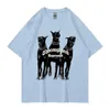 Pants Haruku Tshirt Men's 2022 Summer Dog Letter Printed T Shirt Hip Hop Streetwear Cotton Loose Top Tees