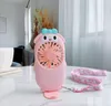 Fashion Kawaii Pink Purple Blue Cartoon Design mini ventagli a mano per Summer School Fantastico simpatico ventilatore USB portatile per bambini